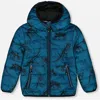 Deux Par Deux Baby Boy's Printed Quilted Mid-season Jacket Blue And Gray In Blue And Gray