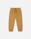 Deux Par Deux Baby Boy's Stretch Twill Jogger Pant Tan In Tan