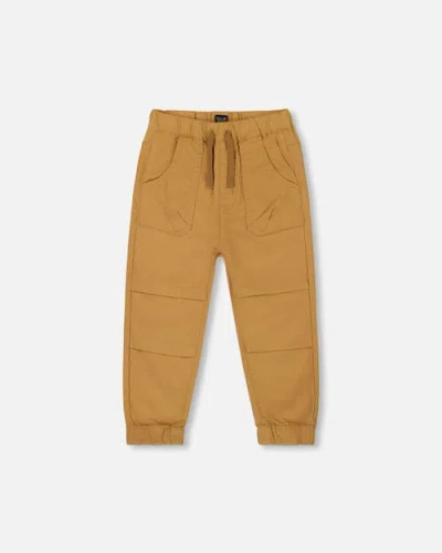 Deux Par Deux Baby Boy's Stretch Twill Jogger Pant Tan