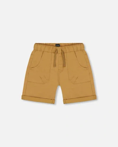 Deux Par Deux Baby Boy's Stretch Twill Short Tan