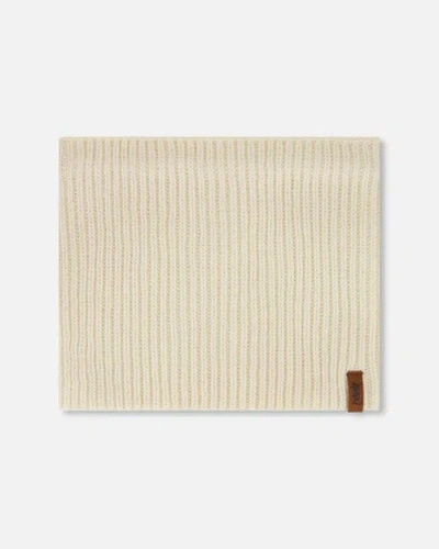 Deux Par Deux Kids'  Baby Gender Inclusive Mid-season Knit Neck Warmer In Neutral