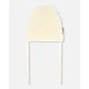 Deux Par Deux Baby Girl's Mid-season Knit Hat With Strings Off White In Whisper White