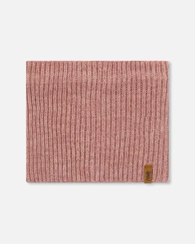 Deux Par Deux Baby Girl Mid-season Knit Neck Warmer In Pink