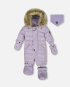 Deux Par Deux Baby Girl One-piece Original Puffy Snowsuit In Purple