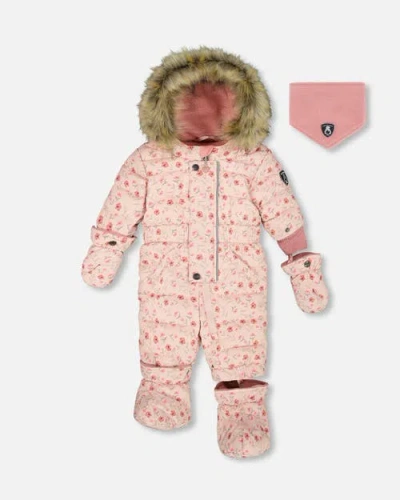 Deux Par Deux Baby Girl One-piece Original Puffy Snowsuit In Pink