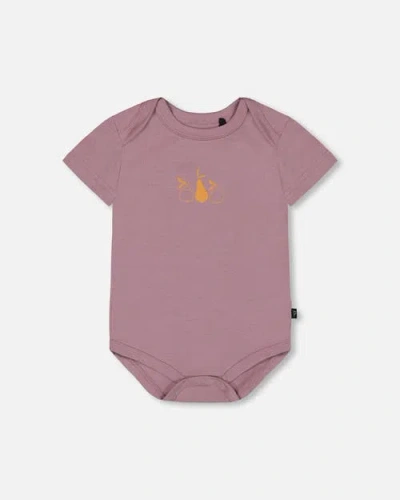 Deux Par Deux Baby Girl's Organic Cotton Bodysuit Old Mauve
