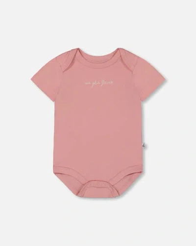 Deux Par Deux Baby Girl's Organic Cotton Bodysuit Soft Pink