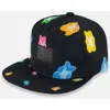 Deux Par Deux Baby Girl's Printed Cap Black And Multicolored Gummies In Black And Multicolored Gummies