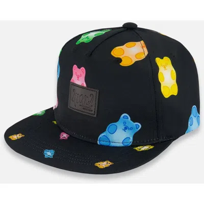 Deux Par Deux Baby Girl's Printed Cap Black And Multicolored Gummies