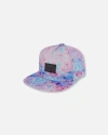 Deux Par Deux Baby Girl's Printed Cap Pink With Bubble Effects In Pink With Bubble Effects