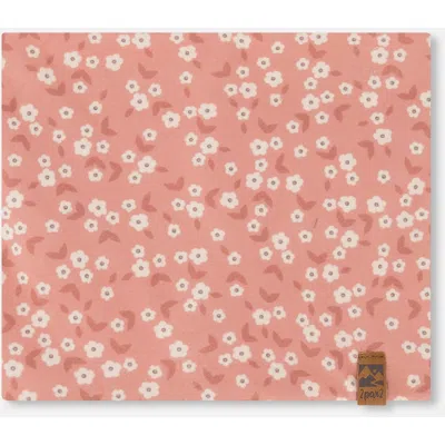Deux Par Deux Baby Girl's Printed Neck Tube Small White Flowers On Pale Pink