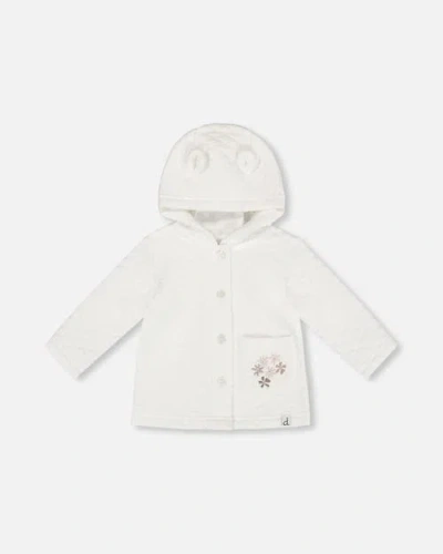 Deux Par Deux Baby Girl's Quilted Jacket With Hood Snow White