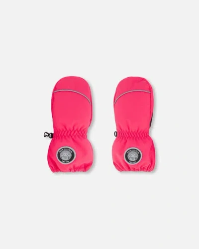 Deux Par Deux Baby Girl's Solid Mittens Fuschia Pink In Beetroot Purple