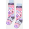 Deux Par Deux Baby Girl Winter Ski Socks With Merino Wool In Multi