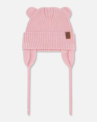 Deux Par Deux Kids' Baby Knit Hat Pale Pink
