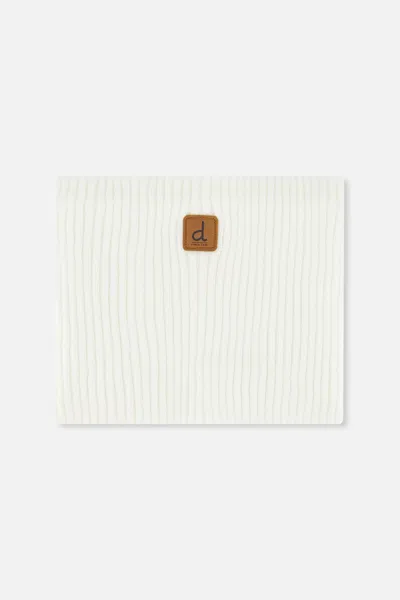 Deux Par Deux Kids' Baby Ribbed Knit Neckwarmer Off-white