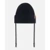 Deux Par Deux Baby Unisex Mid-season Knit Hat With Strings Black In Anthracite