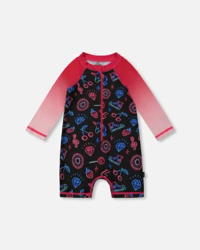 Deux Par Deux Babies'  In Black And Blue And Pink Items