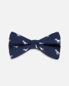 Deux Par Deux Boy's Bow Tie Navy Blue And Dino In Navy Blue And Dino