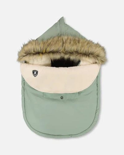 Deux Par Deux Babies'  Boy Bunting Bag Designed For Car Seat And Stroller In Green