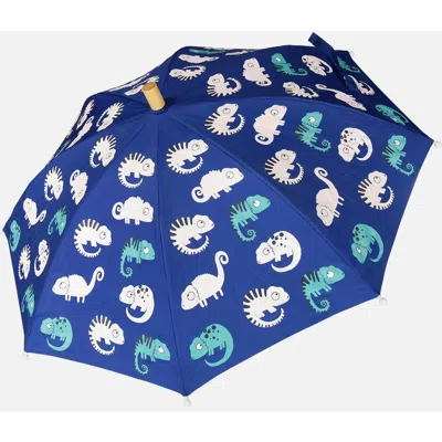 Deux Par Deux Boy Color-changing Animal Umbrella In Blue