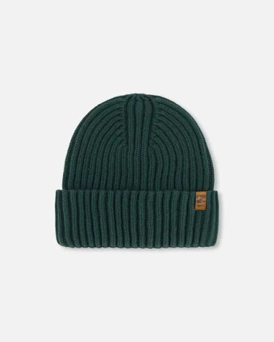 Deux Par Deux Babies'  Boy's Cuffed Knit Hat Forest Green