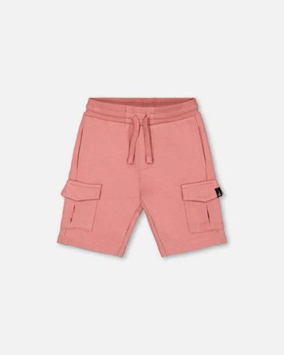 Deux Par Deux Kids'  Boy's French Terry Short Dark Old Rose