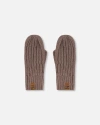 Deux Par Deux Boys' Knit Mittens - Little Kid, Big Kid In Taupe