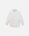 Deux Par Deux Boys' Long Sleeve Button Down Shirt - Little Kid In White