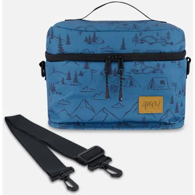 Deux Par Deux Kids'  Boy's Lunch Box Blue Camping Print