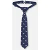 Deux Par Deux Kids'  Boy's Neck Tie Navy Blue And Dino