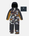 DEUX PAR DEUX DEUX PAR DEUX BOY'S ONE PIECE SNOWSUIT DARK GRAY PRINTED CAMO