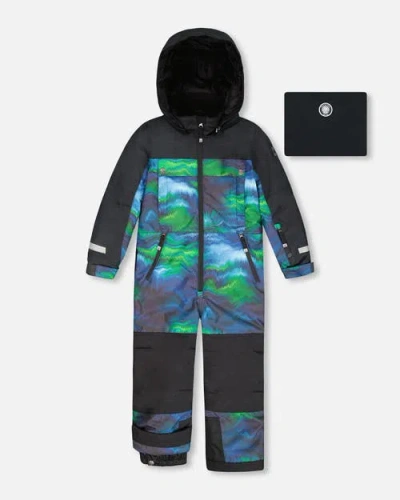 Deux Par Deux Kids'  Boy One-piece Teknik Snowsuit In Multi