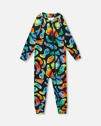 Deux Par Deux Kids'  Boy One-piece Thermal Underwear In Multi