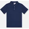 Deux Par Deux Boys' Short Sleeve Polo Shirt - Little Kid In Navy Blue