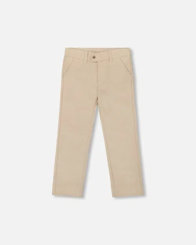 Deux Par Deux Kids'  Boy's Slant Pocket Pants Light Taupe
