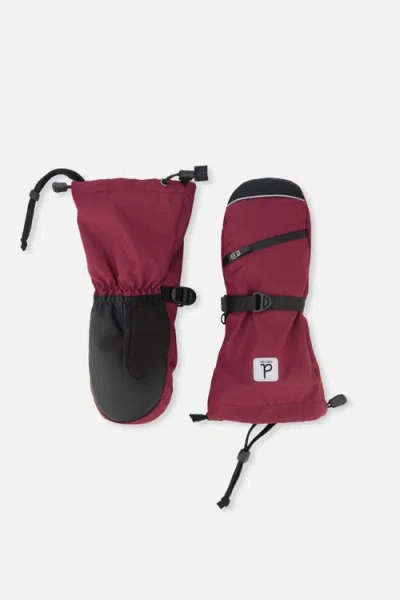 Deux Par Deux Kids'  Boy Teknik Waterproof Zipper Pocket Winter Mittens In Multi