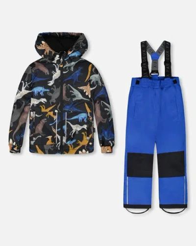 Deux Par Deux Kids'  Boy Two-piece Chill Outerwear Set With Light Insulation In Multi