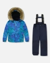 Deux Par Deux Kids'  Boy Two-piece Discover Snowsuit In Multi