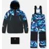 Deux Par Deux Kids'  Boy Two-piece Play Snowsuit In Blue