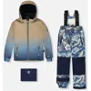 Deux Par Deux Boy Two-piece Play Snowsuit In Blue