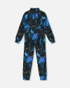 Deux Par Deux Two Piece Thermal Underwear Set Black Printed Storm - Little Kid In Printed Storm