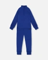 Deux Par Deux Boy Two-piece Thermal Underwear Set In Blue
