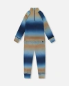 Deux Par Deux Boy Two-piece Thermal Underwear Set In Blue