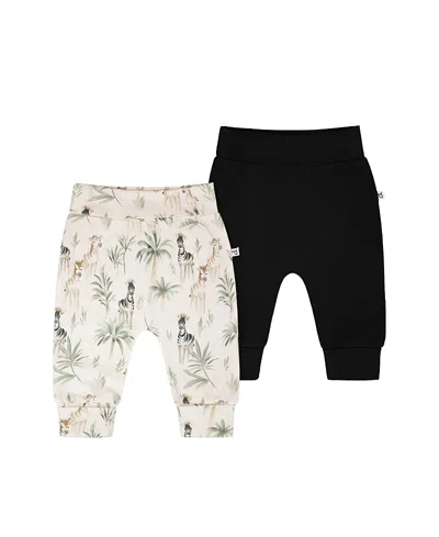 Deux Par Deux Boys' 2 Pack Organic Cotton Jersey Evolutive Zebra Print Pants - Baby In Multi