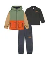Deux Par Deux Boys' 3-in-1 Mid-season Outerwear Set - Baby In Multi
