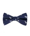 Deux Par Deux Boy's Bow Tie Navy Blue And Dino