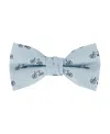 Deux Par Deux Boy's Bow Tie Pale Blue With Bicycle