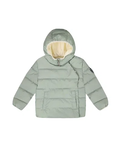 Deux Par Deux Boys' Compressible Winter Puffy Coat Designed For Car Seat - Little Kid In Green