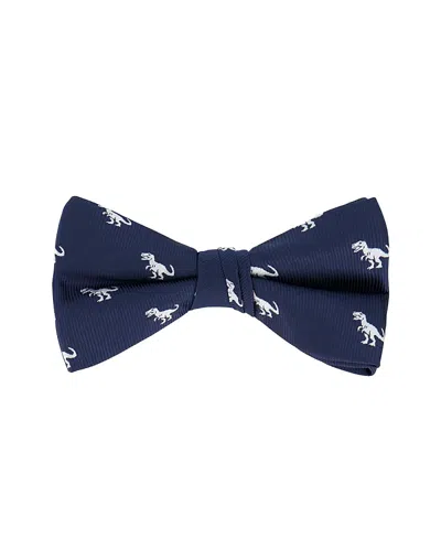 Deux Par Deux Boys' Dino Bow Tie - Little Kid In Blue
